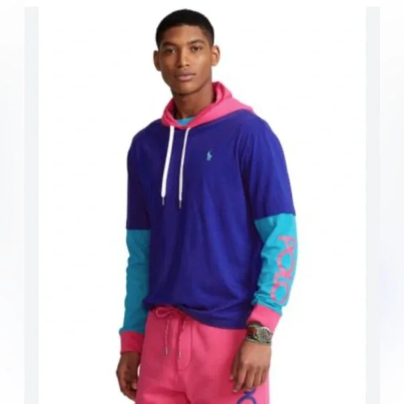Polo Ralph Lauren Color Block Hoodie - Picture 1 of 9